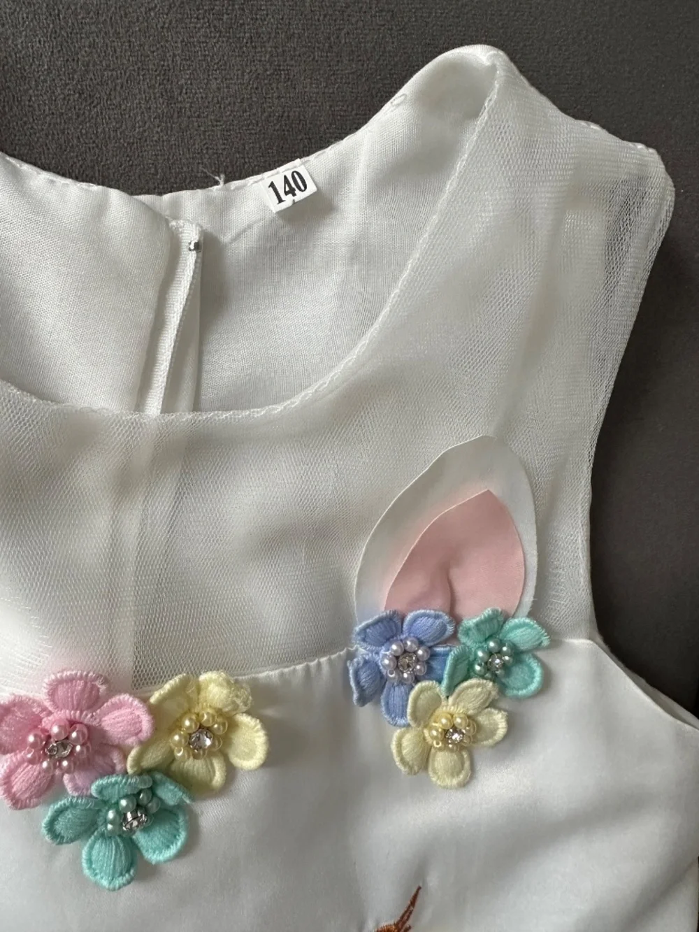 Beautiful Unicorn Princess Dress – With Flowers and Colorful Tulle